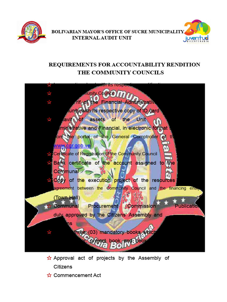 Community Council Accountability Requirements | PDF