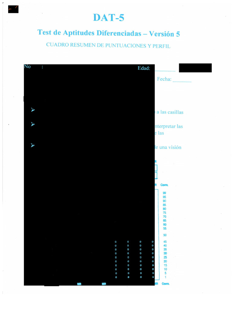 DAT Profile Sheet | PDF