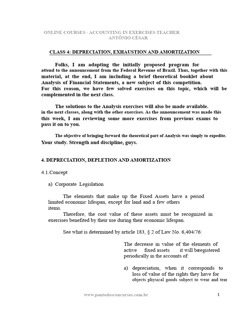 Depreciation and Amortization in Accounting | PDF | Depreciation | Book ...
