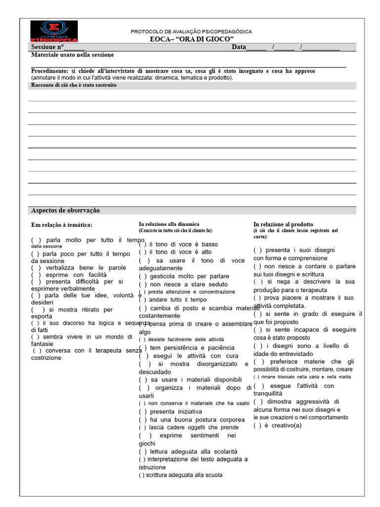 1.foglio Eoca | PDF