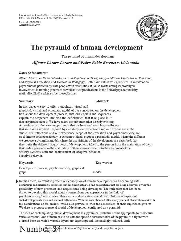 Pyramid Model of Human Development | PDF | Perception | Somatosensory ...