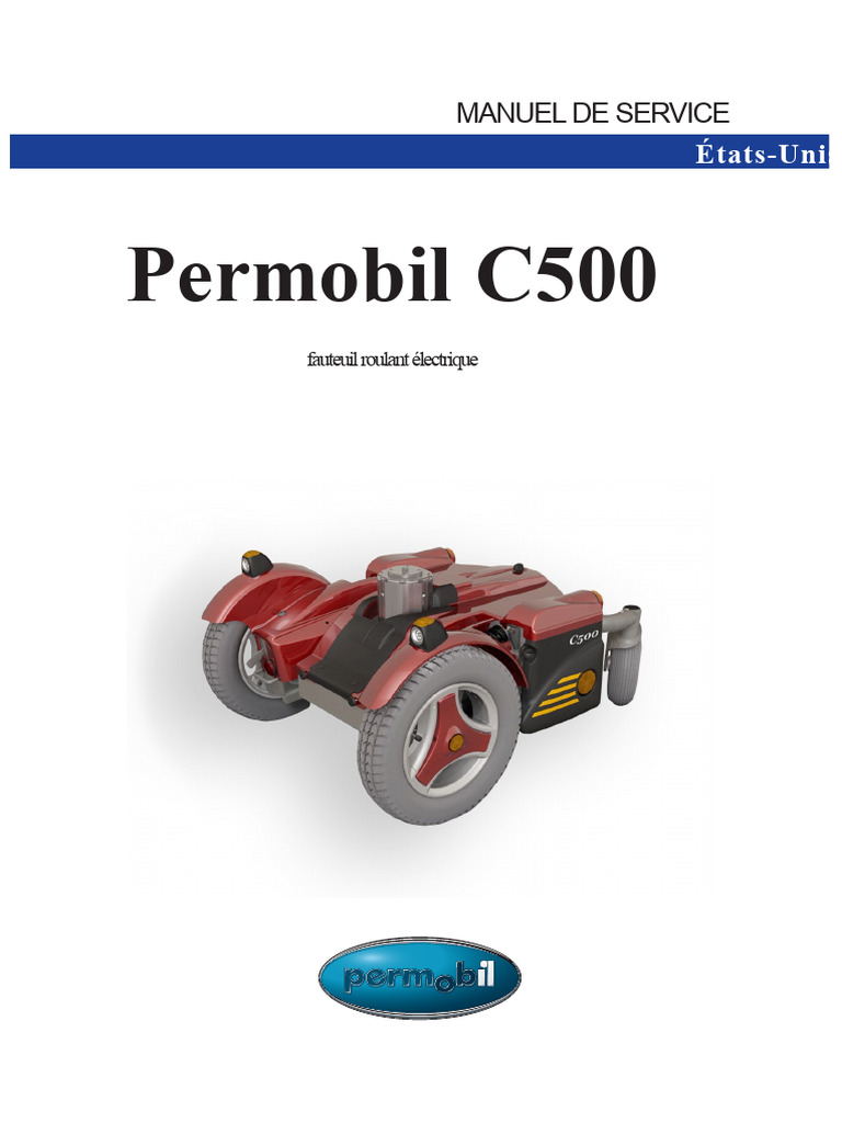 Manuel de service Permobil C500 | PDF | Pneumatique (véhicule ...