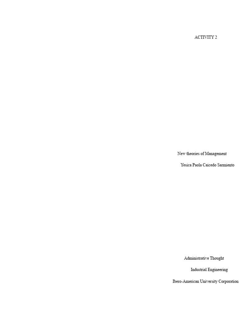 New Theories of Management Overview | PDF | System | Systems Theory