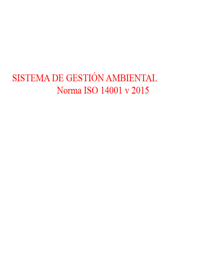 ISO 14001 2015-Final | PDF | Política de medio ambiente | Entorno natural
