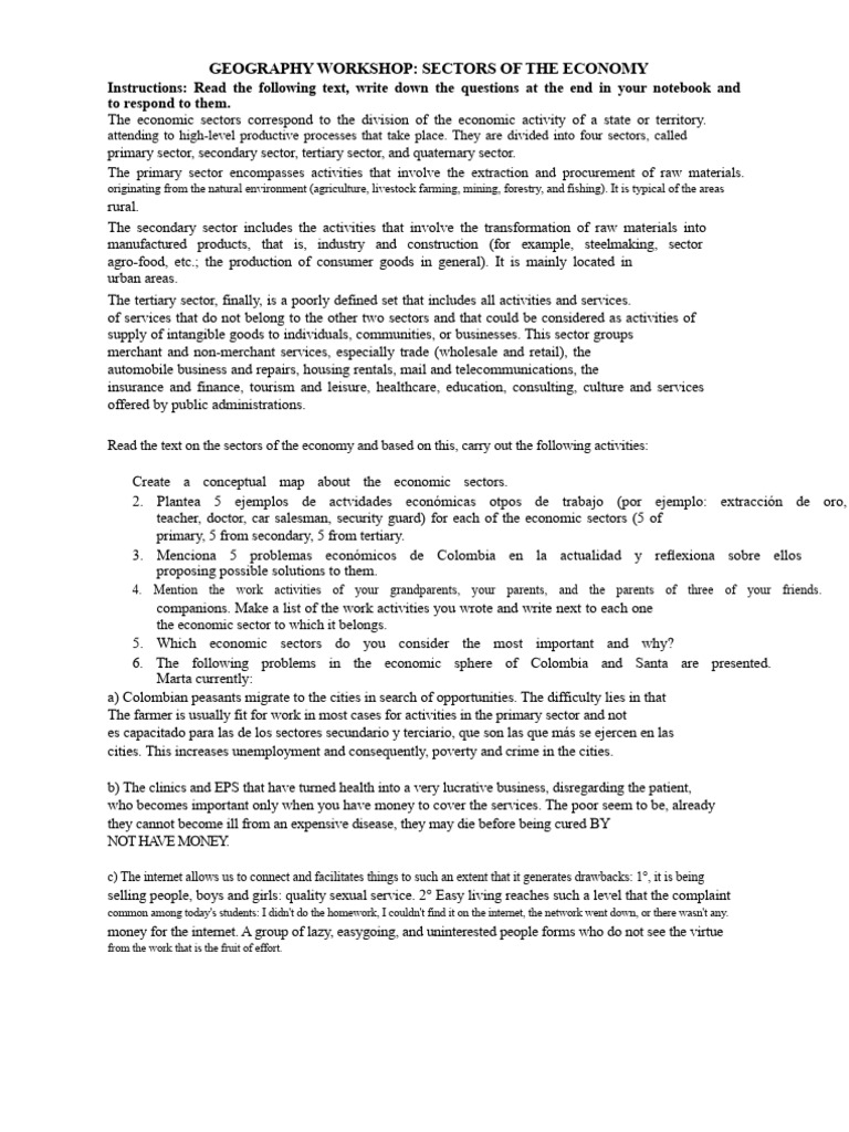 Understanding Economic Sectors Explained | PDF | Tertiary Sector Of The ...