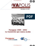 Paraguay 1989.2002 - La Transición que nunca acaba -  Edición No.1 Diciembre de 2002 - NovaPolis - REVISTA DE ESTUDIOS POLÍTICOS CONTEMPORÁNEOS - Paraguay - PortalGuarani