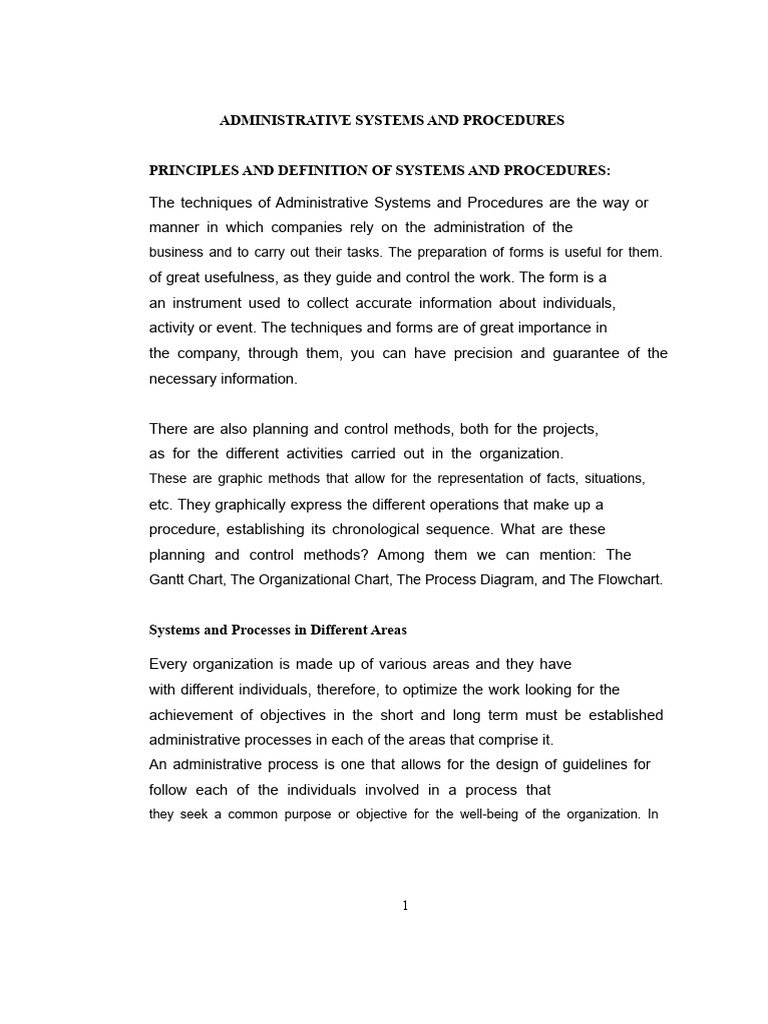 Administrative Systems and Procedures Guide | PDF | Hierarchy | System