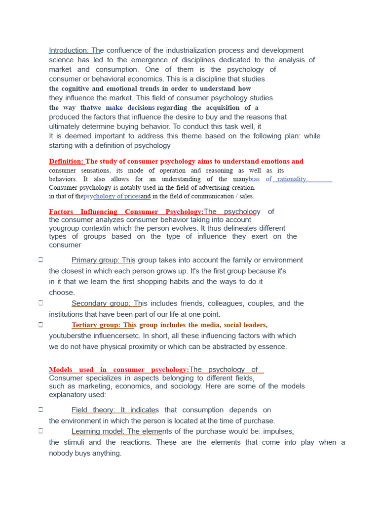 consumer psychology | PDF | Consumer Behaviour | Behavior