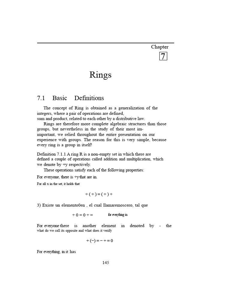 Understanding Rings in Algebra | PDF | Ring (Mathematics) | Group ...