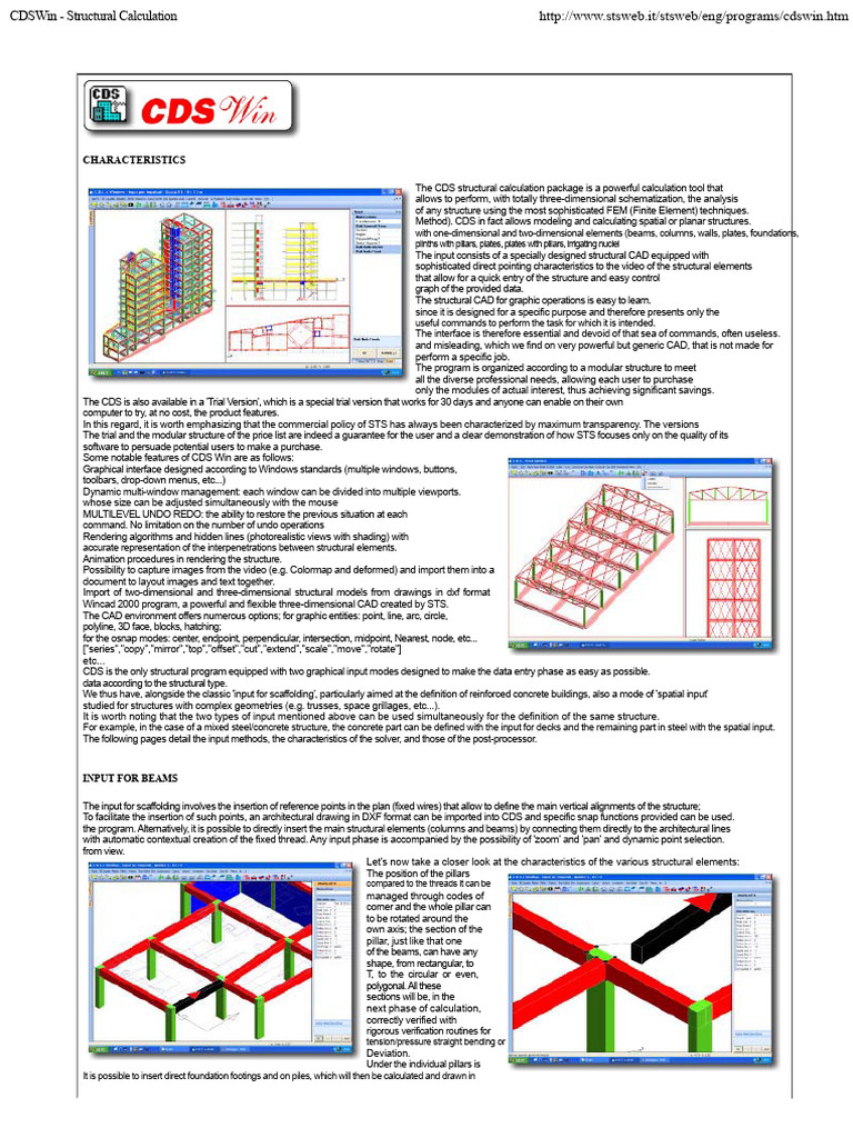 CDSWin: Advanced Structural Analysis Tool | PDF | Reinforced Concrete ...