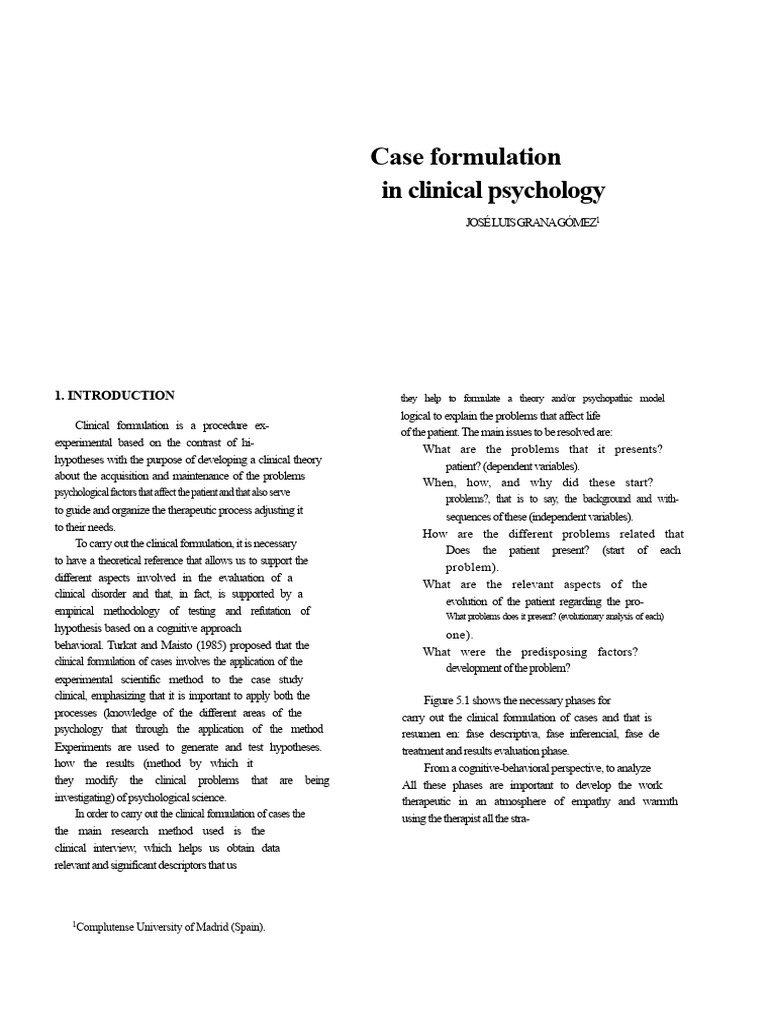 04 - 1a - Graña, J L (2005) - Formulation of Cases in Clinical ...