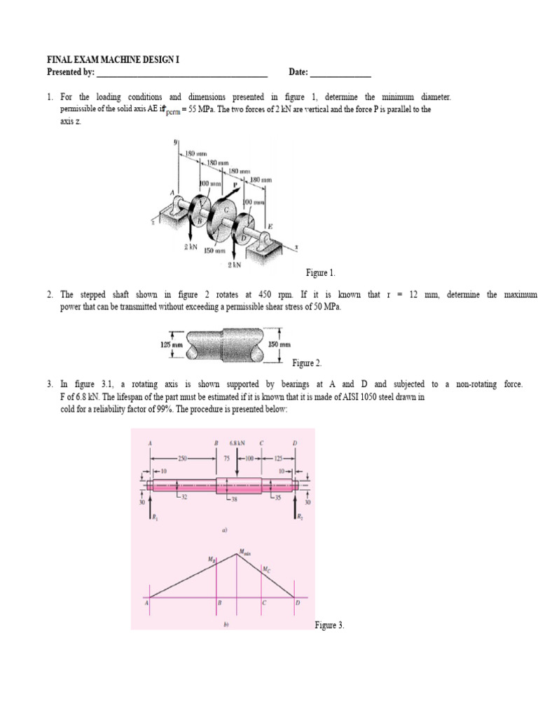Machine Design I Final Exam Solutions | PDF