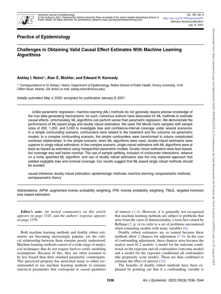 Machine Learning in Causal Inference | PDF | Estimator | Regression ...