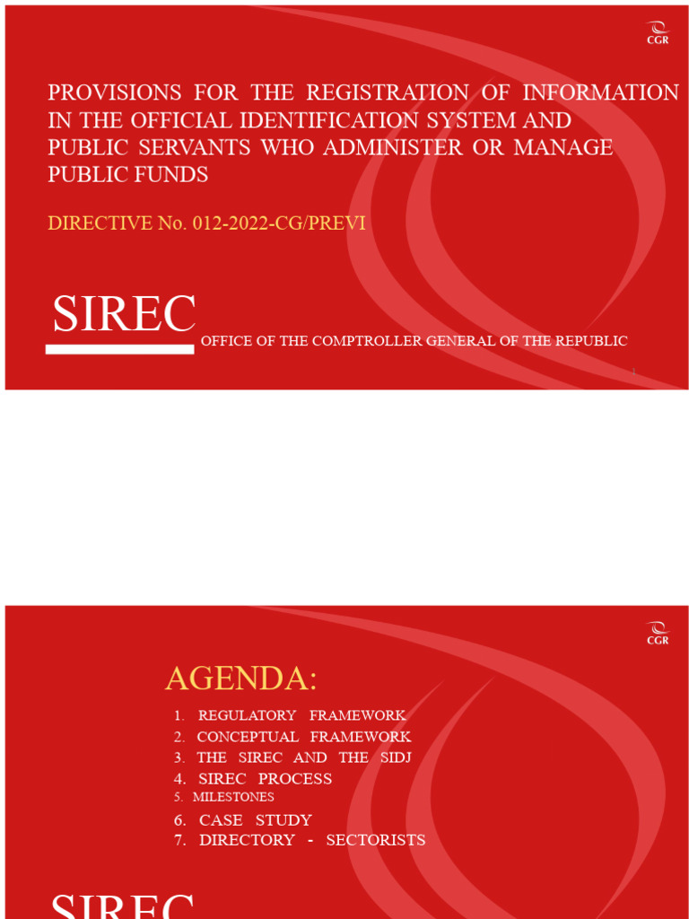 SIREC Registration Guidelines for Public Officials | PDF | Corruption ...