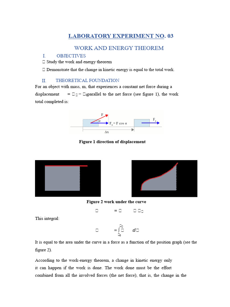 Work and Energy Theorem Experiment | PDF | Force | Oscillation
