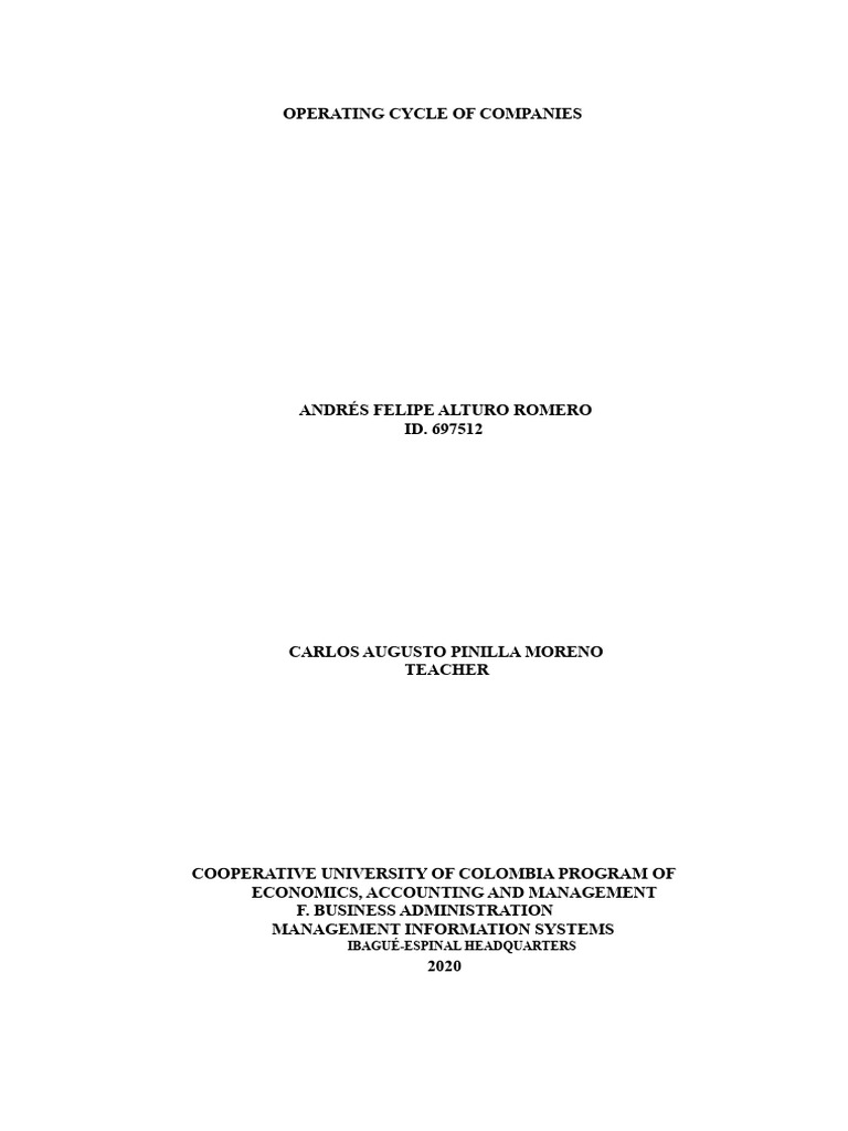 Operating Cycle Analysis of Companies | PDF | Working Capital | Economies