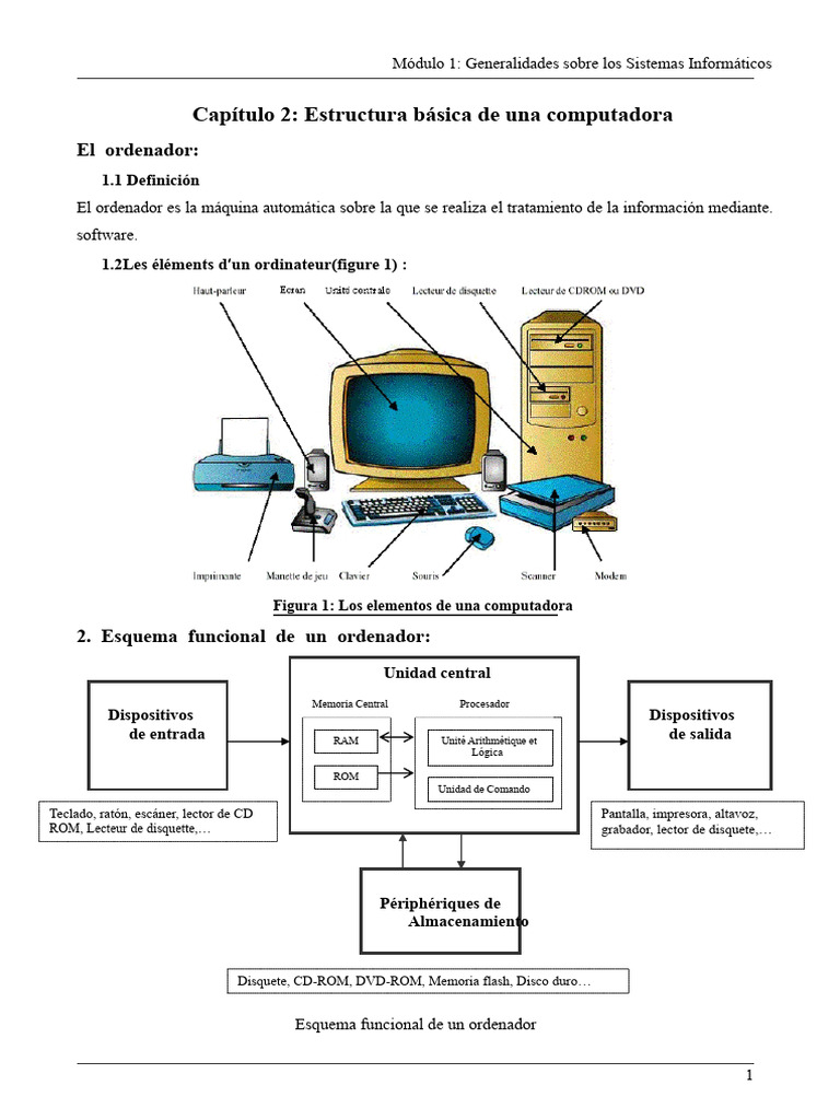 Estructura Básica de una Computadora | PDF | Hardware de la computadora ...