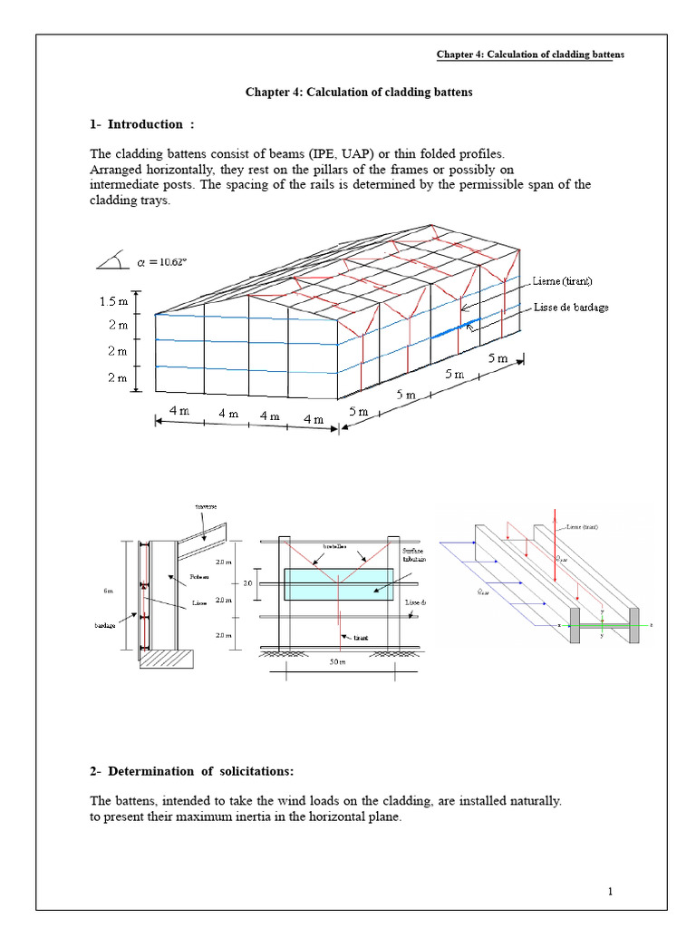 Cladding Batten Calculation Guide | PDF | Beam (Structure) | Bending