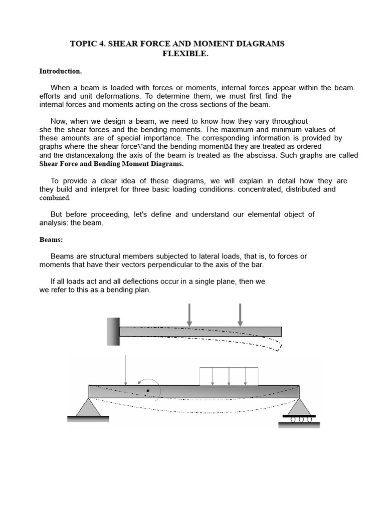 Shear Force and Moment Diagrams Guide | PDF | Bending | Beam (Structure)