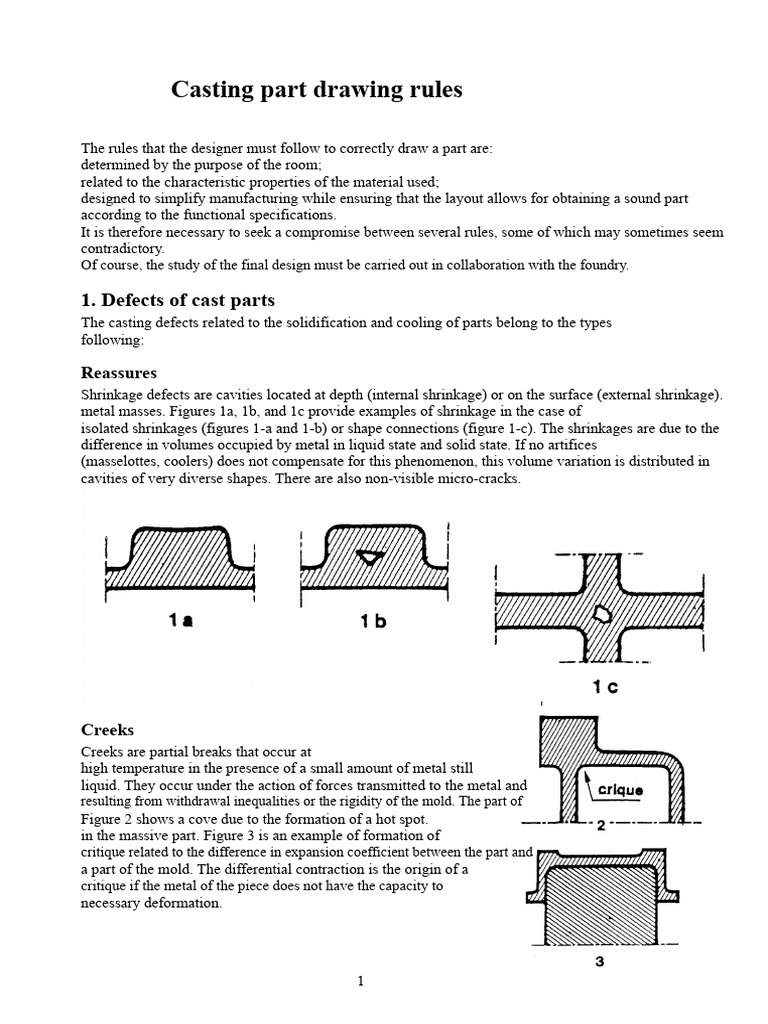 Casting Part Drawing Guidelines | PDF | Foundry | Building Materials