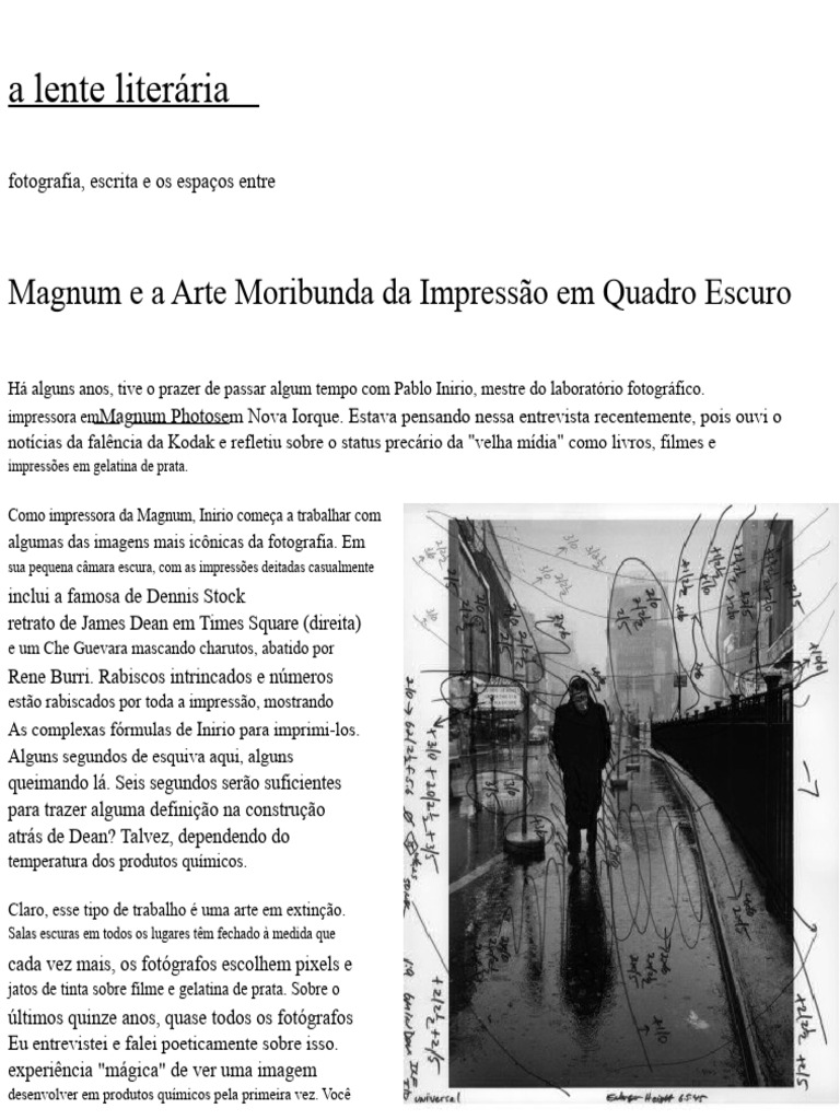magnum e a arte moribunda da impressão em câmara escura - a lente ...