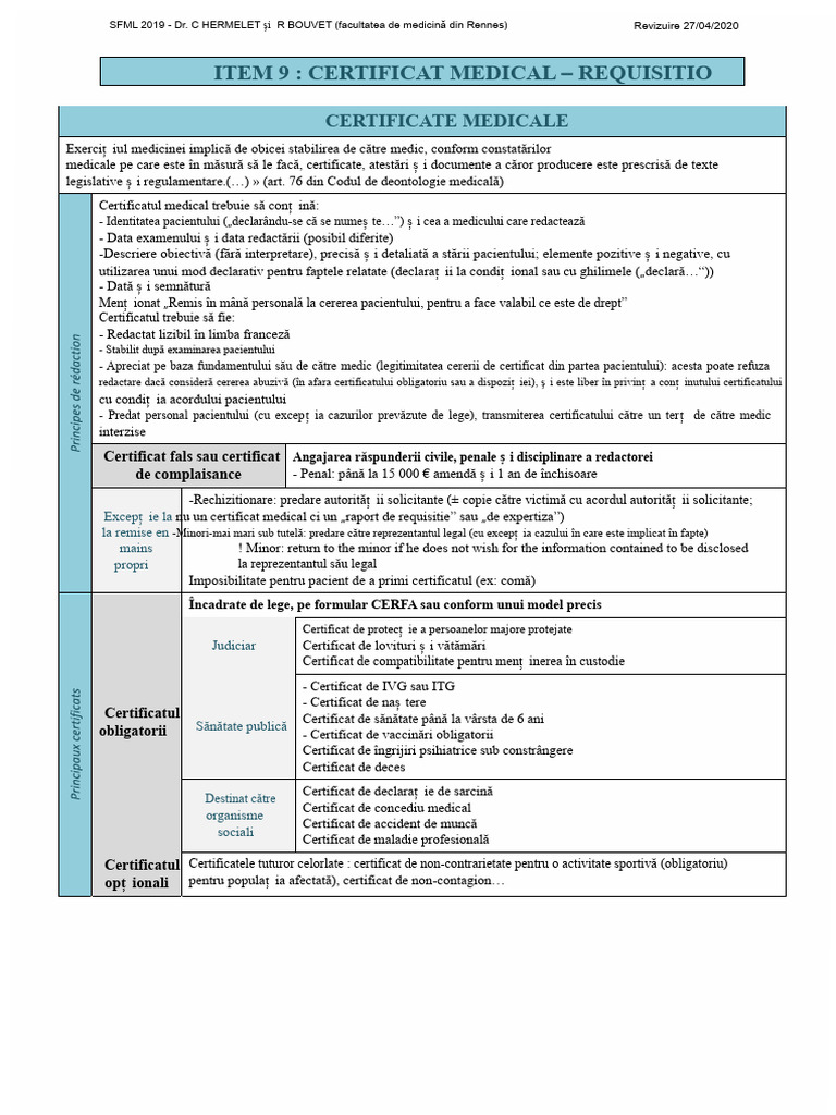 Elementul 9 - Certificat-Rechiziție - V2 - 0 | PDF
