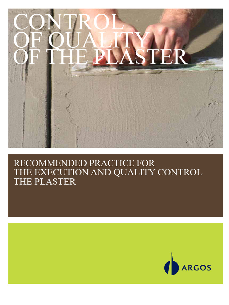 Quality Control in Plastering | PDF | Lime (Material) | Mortar (Masonry)