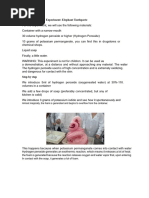 Devil's Toothpaste Experiment Guide | PDF | Hydrogen Peroxide