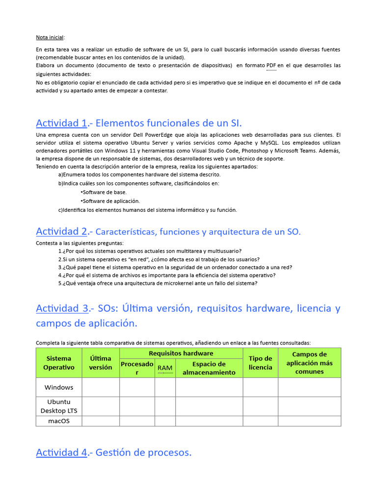 T2. Software Del Sistema | PDF | Sistema operativo | Poco
