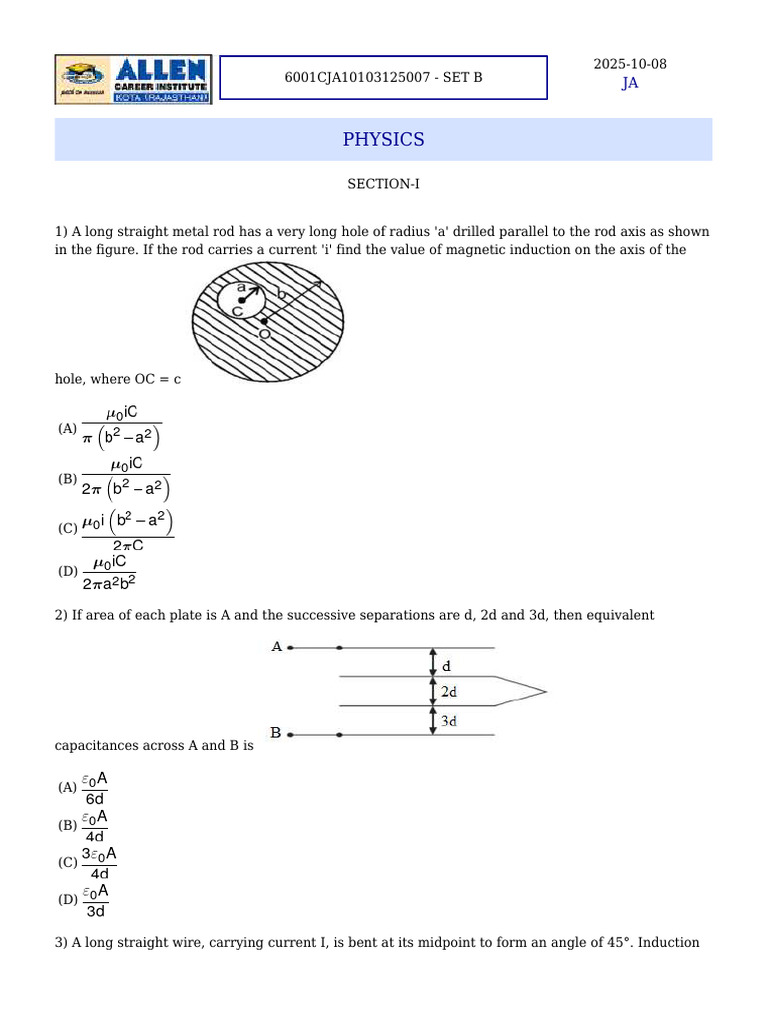 B Solution | PDF | Capacitance | Capacitor