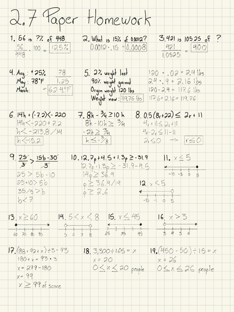Math 100B 2.7 Paper Homework | PDF