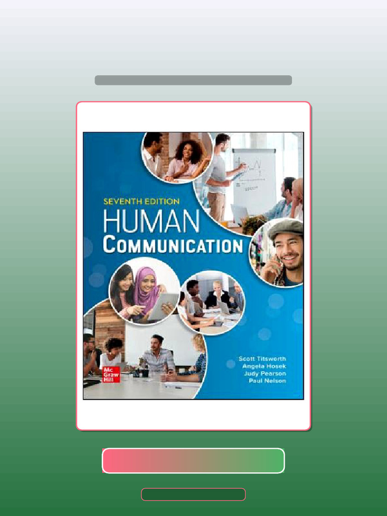 Test Bank for Human Communication 7th Edition by Judy Pearson Paul ...