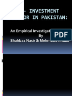 Saving-Investment Behavior in Pakistan:: An Empirical Investigation by Shahbaz Nasir & Mehmood Khalid