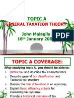 Topic A: General Taxation Theory