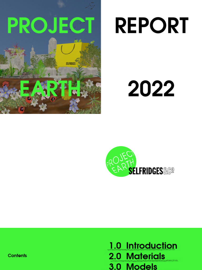 Project Earth 2022 Sustainability Report | PDF | Sustainability ...