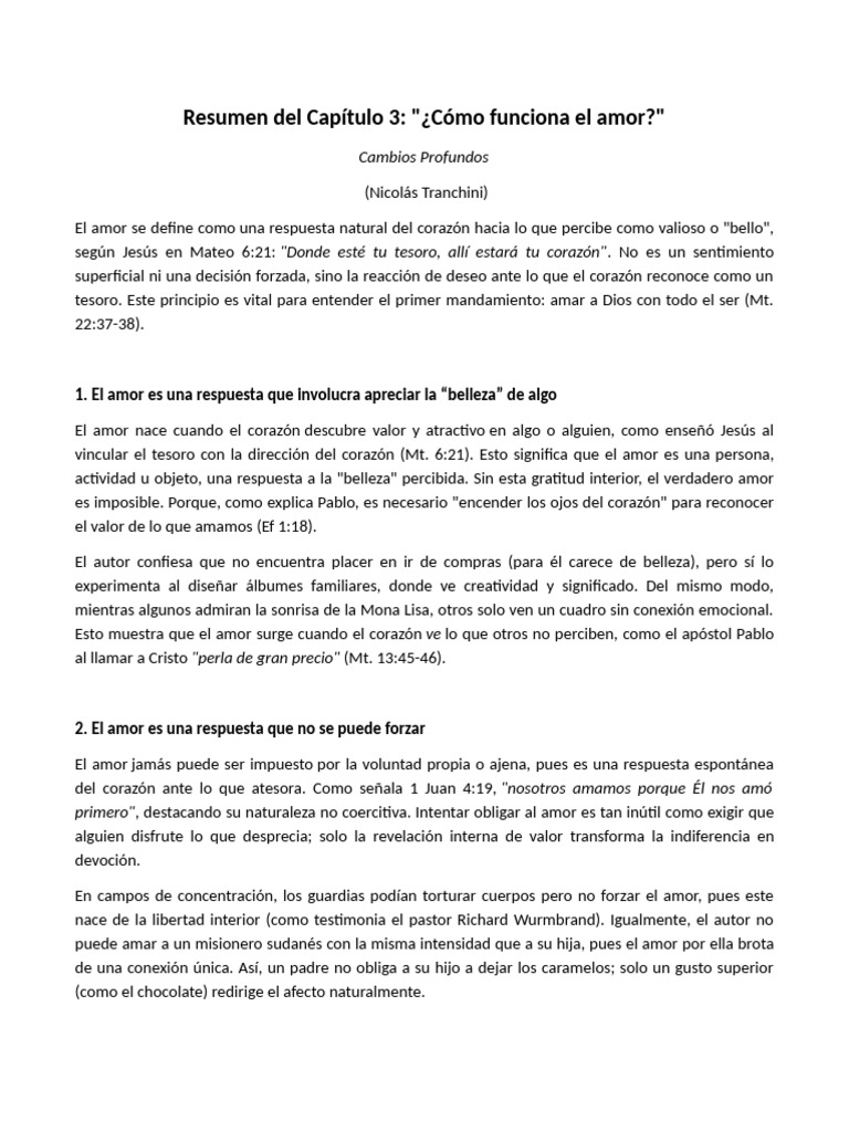Resumen Del Capítulo 3 | PDF | Amor | Belleza
