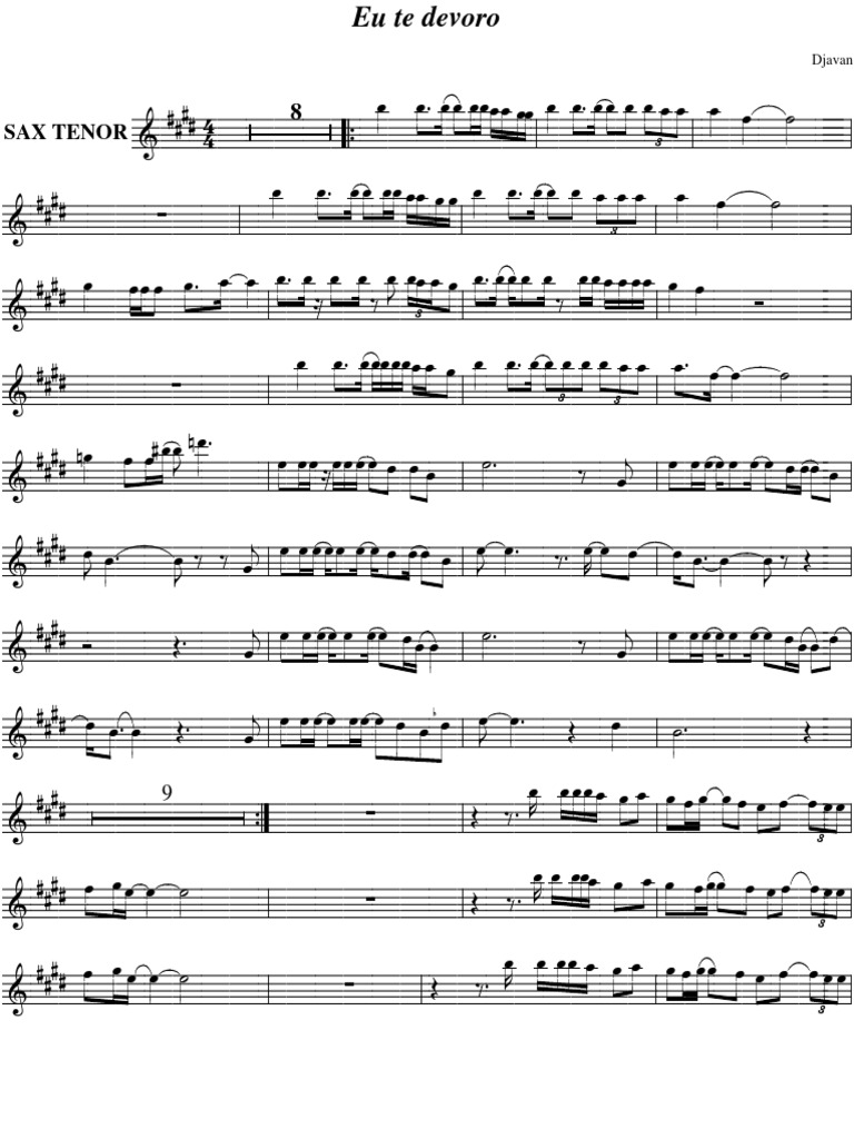 Eu te devoro - Partitura | PDF