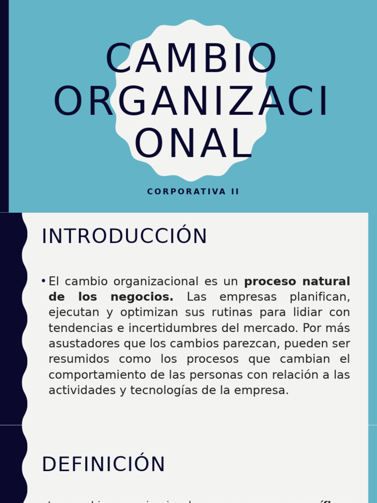 Estrategias para el Cambio Organizacional | PDF | Gestión del cambio ...