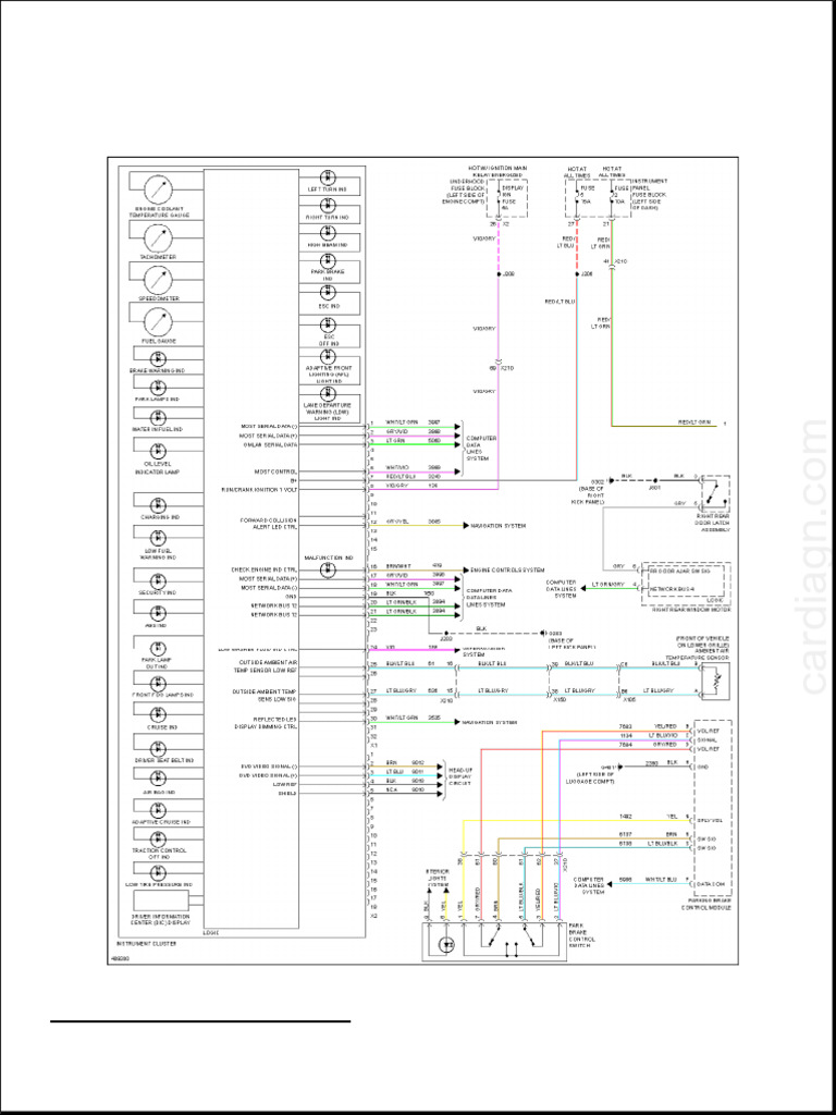 Instrument Cluster Circuit Diagrams | PDF