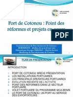 Port de Cotonou: Point Des Réformes Et Projets en Cours