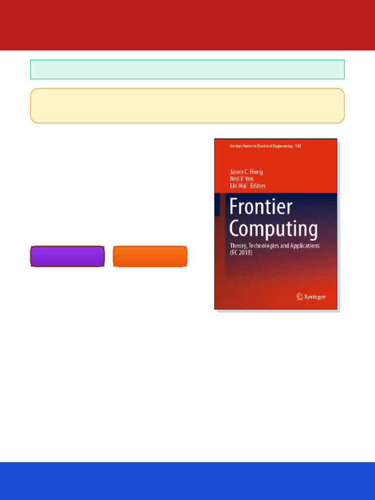 Frontier Computing Theory Technologies and Applications FC 2018 Jason C ...
