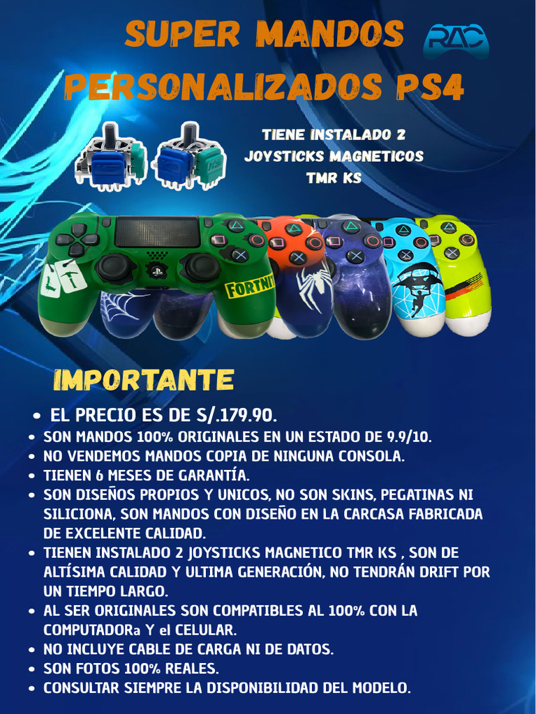 Mandos PS4 Personalizados Originales | PDF