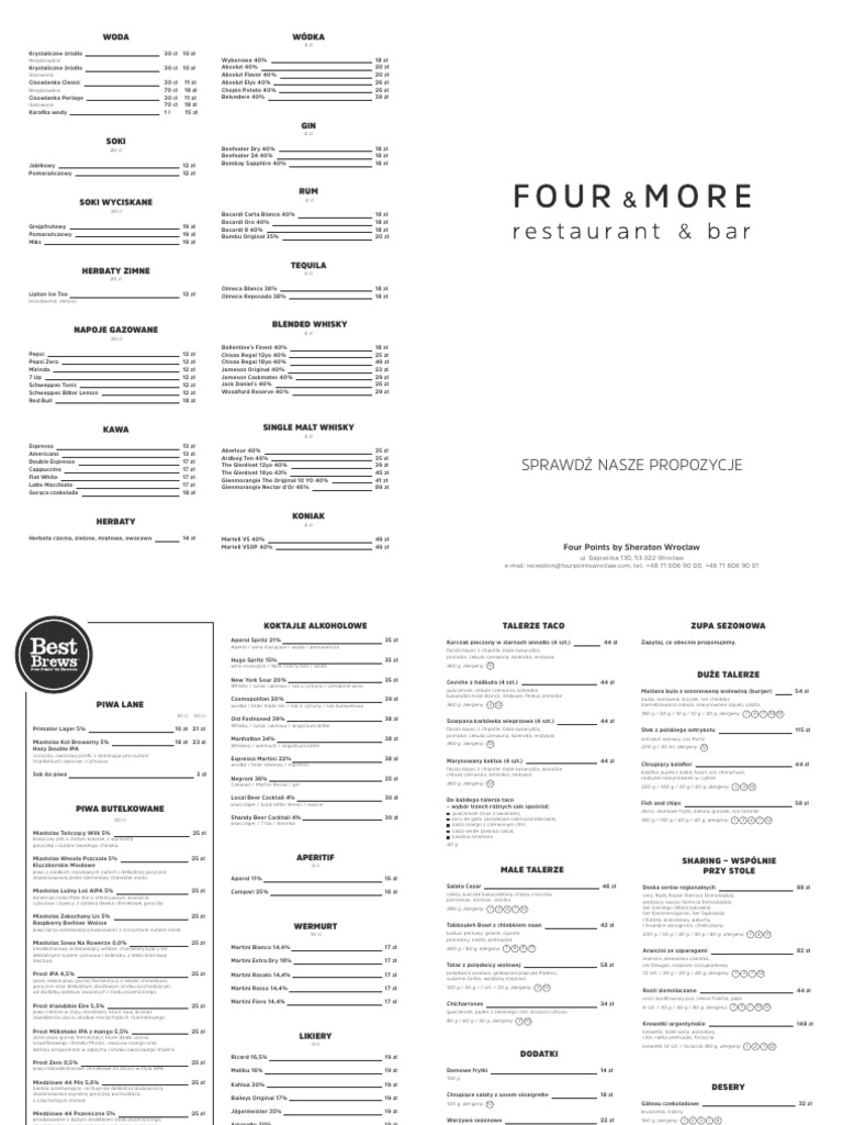 FP Wrofp Four and More Menu 2025 20561 | PDF
