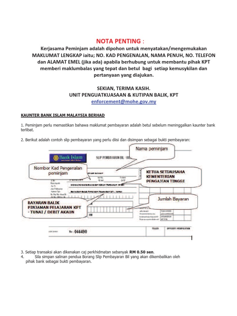 contoh no akaun bank islam