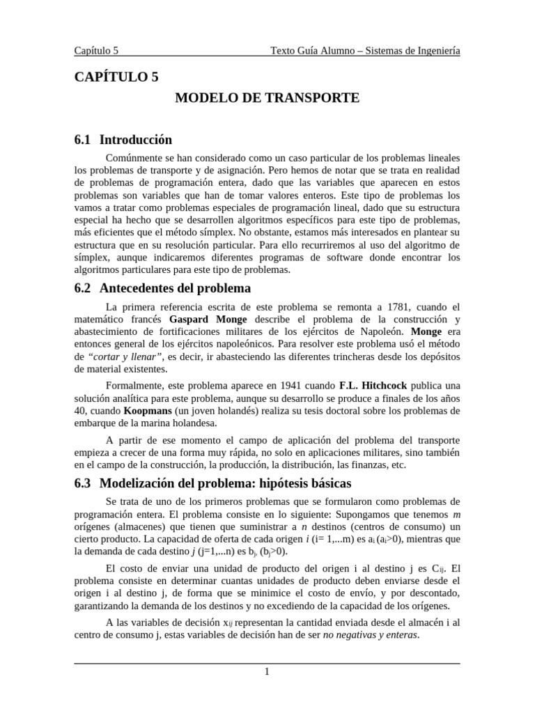 Modelo de Transporte en Programación Entera | PDF | Programación lineal ...