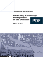 Knowledge Management Measuring Knowledge Management in The Business Sector First Steps Knowledge Management