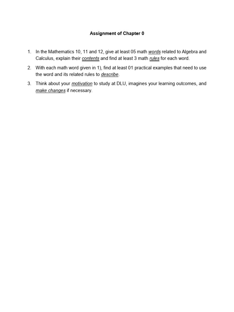 Chapter 00 - Assignment (1) | PDF