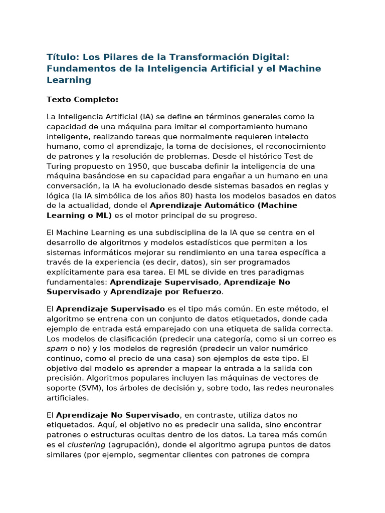 Fundamentos de IA y Machine Learning | PDF | Inteligencia artificial ...