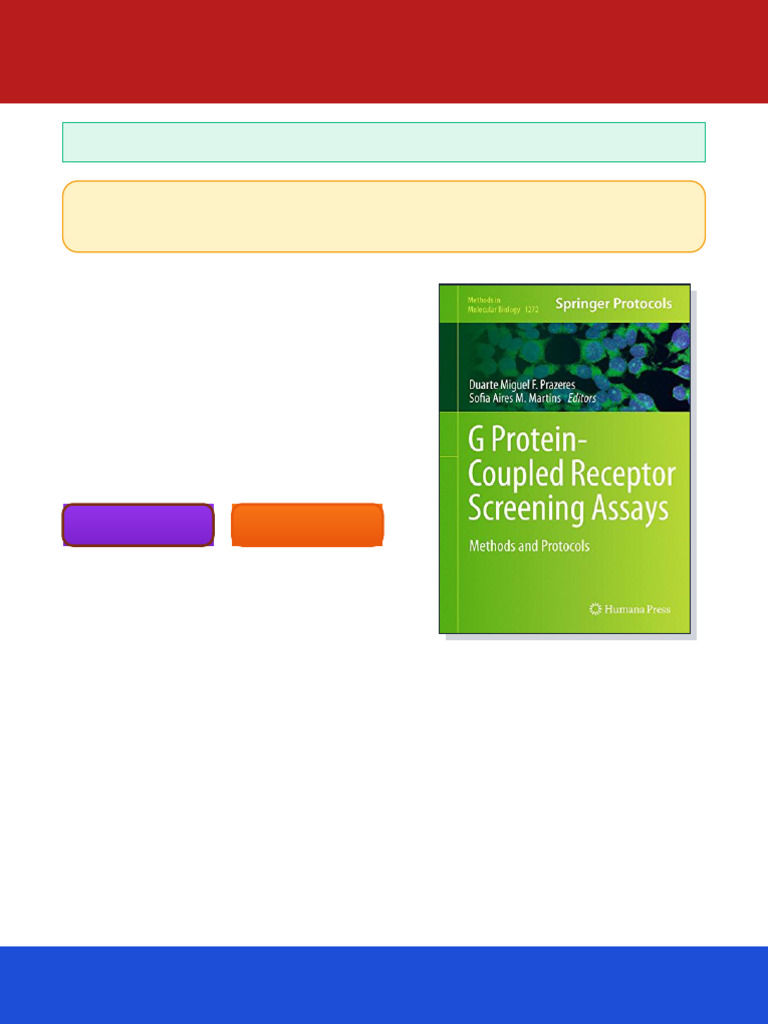 G Protein Coupled Receptor Screening Assays Methods and Protocols 1st ...