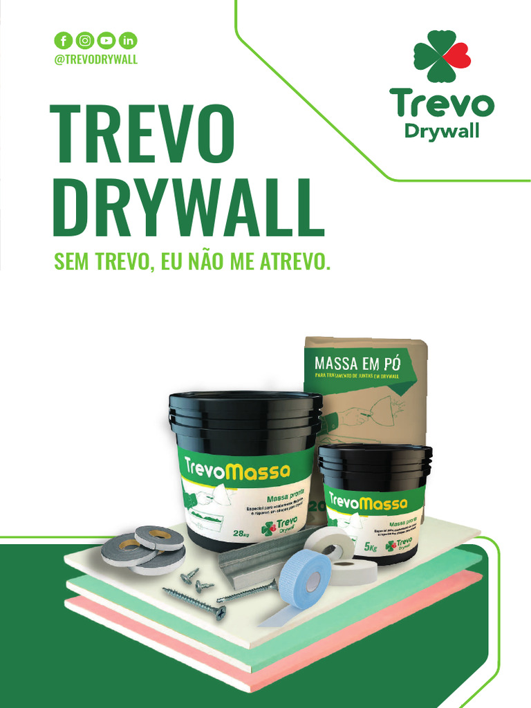Produtos e Acessórios Trevo Drywall | PDF | Drywall | Elementos ...